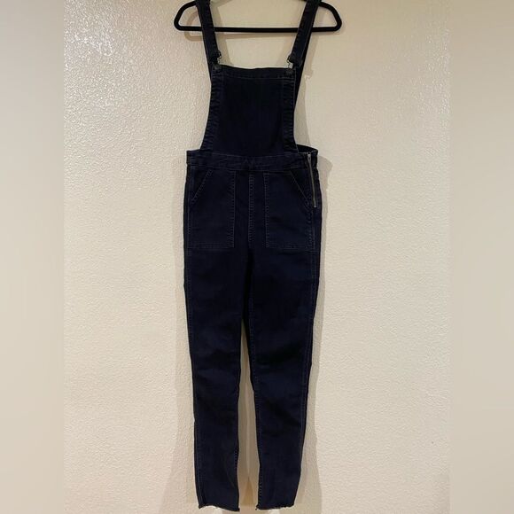 Madewell Black Denim Overalls - Picture 1 of 9
